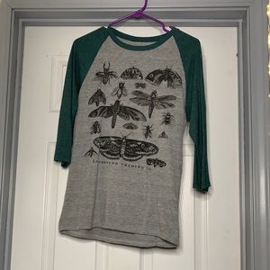 Earthbound Moth 3/4 Sleeve Top